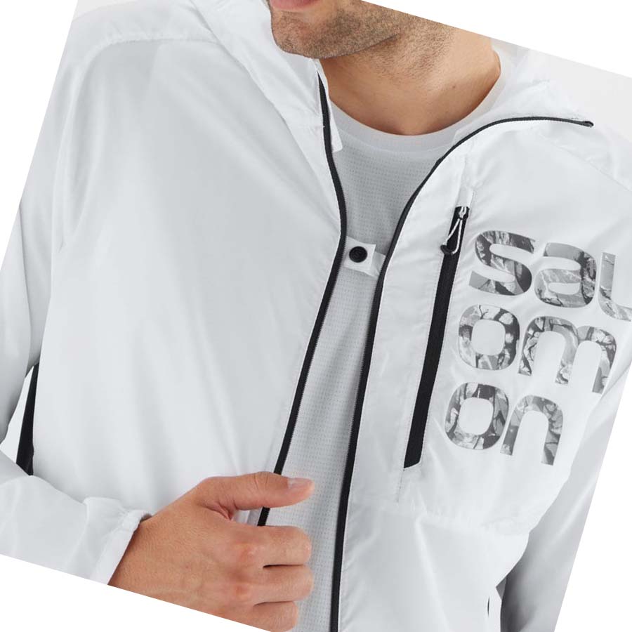 Chaquetas Salomon BONATTI CROSS WIND WINDBREAKERS Hombre Blancos | MX 3263SGL